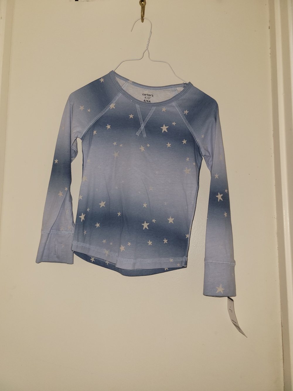 Carter's Light Blue Star Ombre Long Sleeve Tee